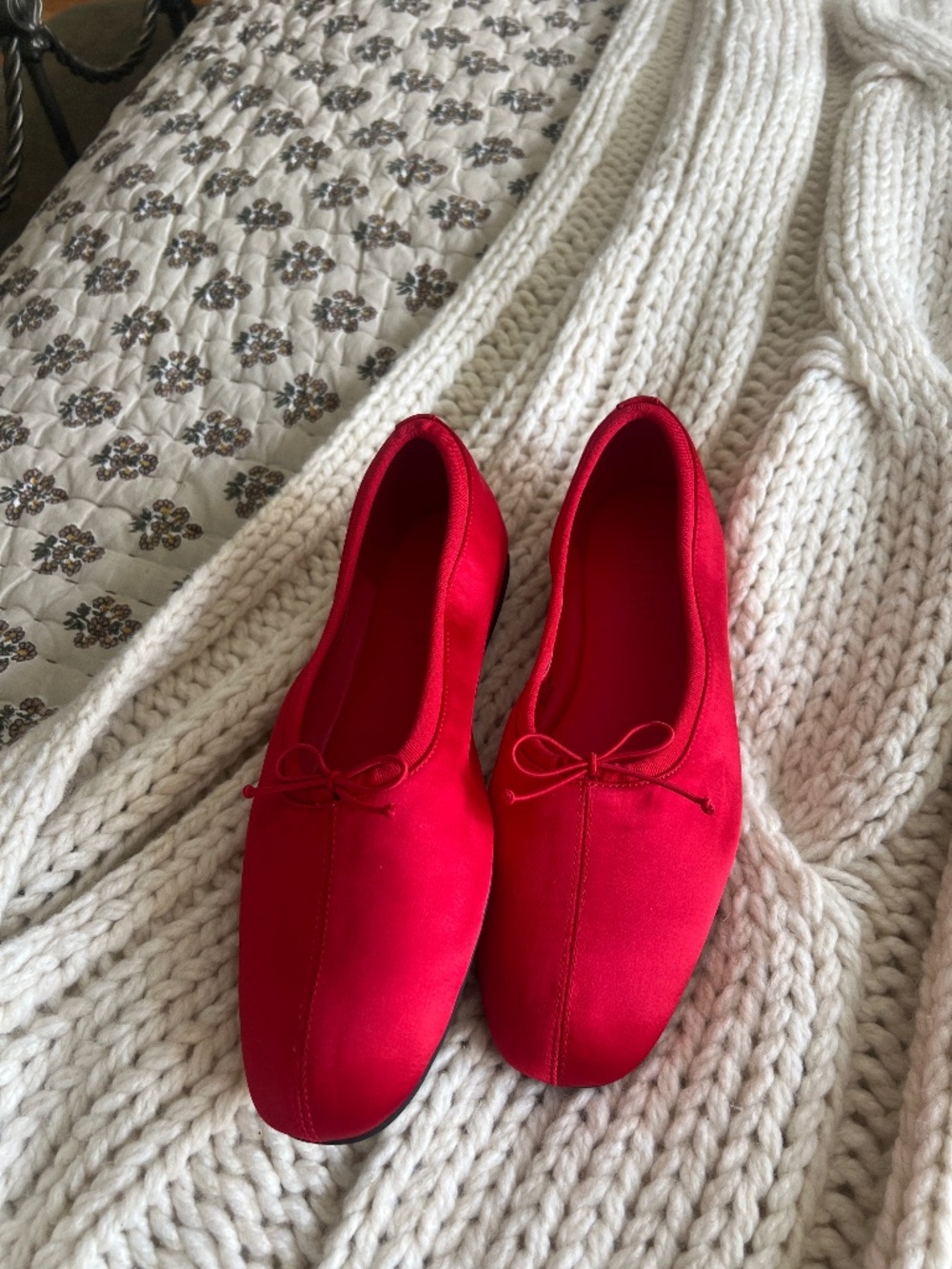 Jcrew satin ballet flats